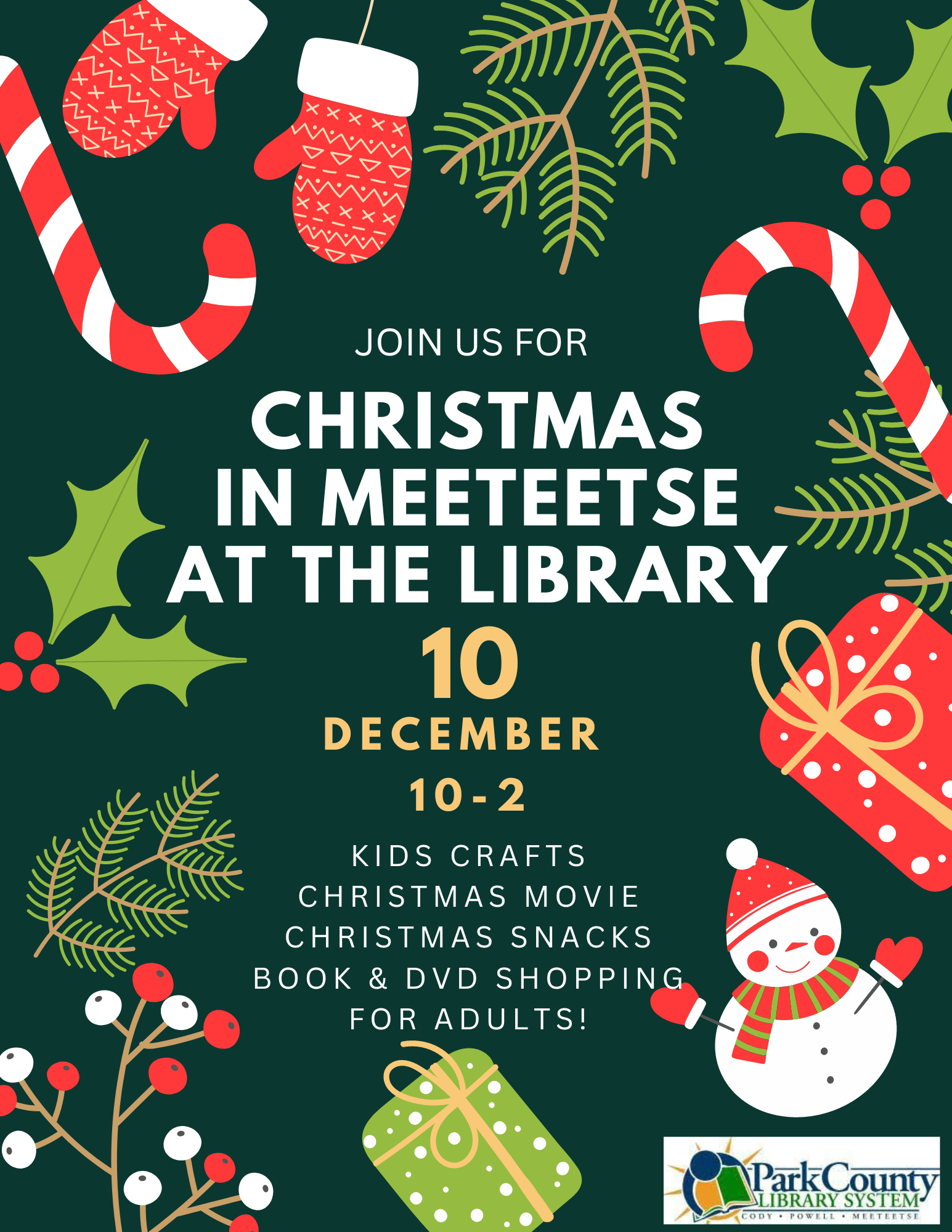 Christmas in Meeteetse at the Library
